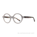 Vintage Round Design Unisex Acetat optische Rahmenbrille